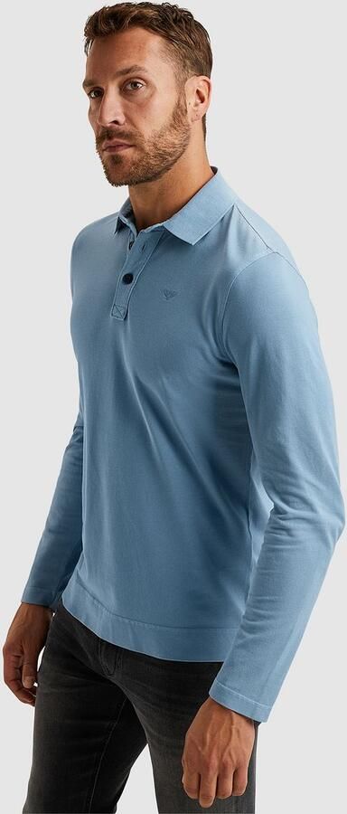 PME Legend Lange mouw polo shirt piqué kledingstuk Blue Heren - Foto 6