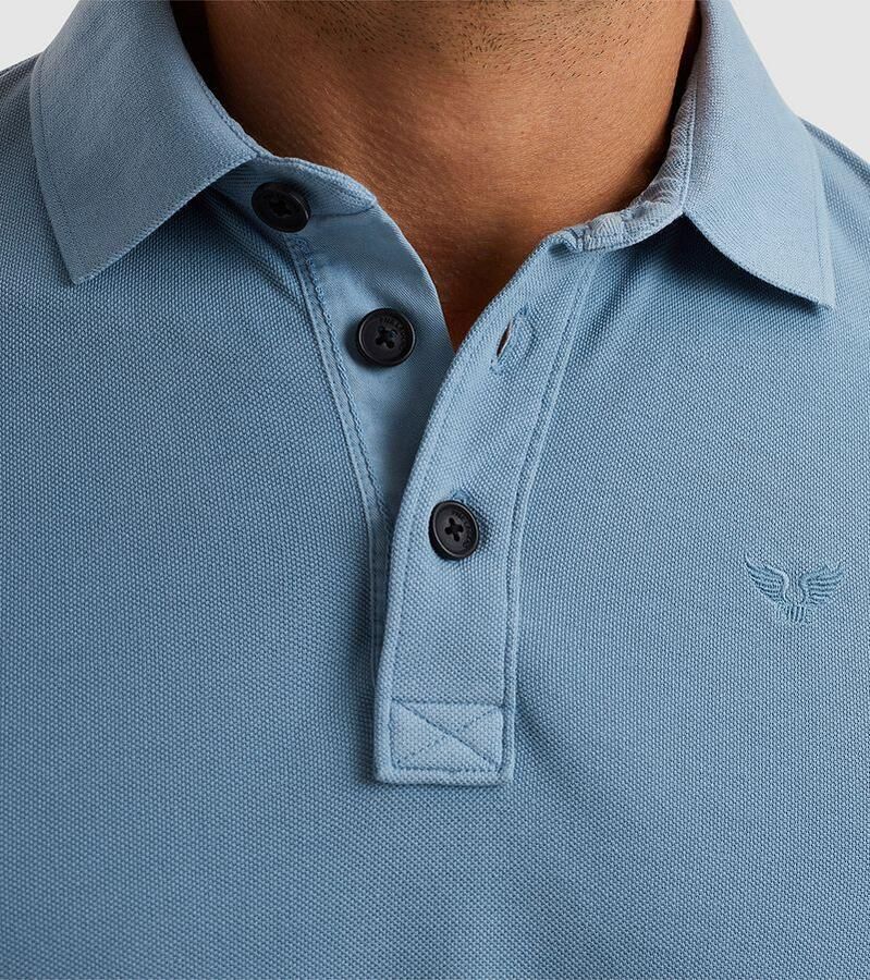 PME Legend Lange mouw polo shirt piqué kledingstuk Blue Heren - Foto 3
