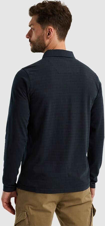 PME Legend Lange mouw polo met subtiele streep Blue Heren - Foto 3