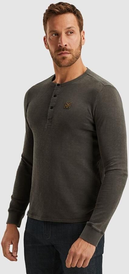 PME Legend Longsleeve T-Shirt Buttons Beluga - Foto 6