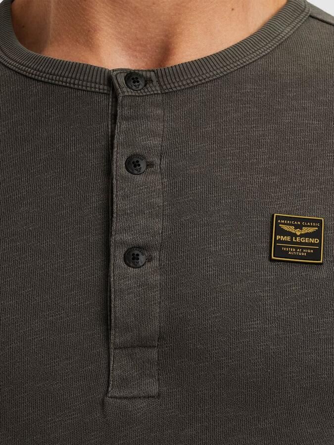 PME Legend Longsleeve T-Shirt Buttons Beluga - Foto 4