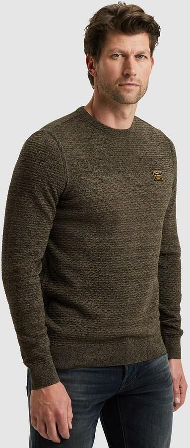 PME Legend Mouliné Structure Trui Dusky Groen - Foto 2