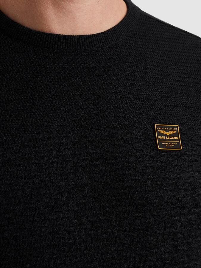 PME Legend Mouliné Structure Trui Navy