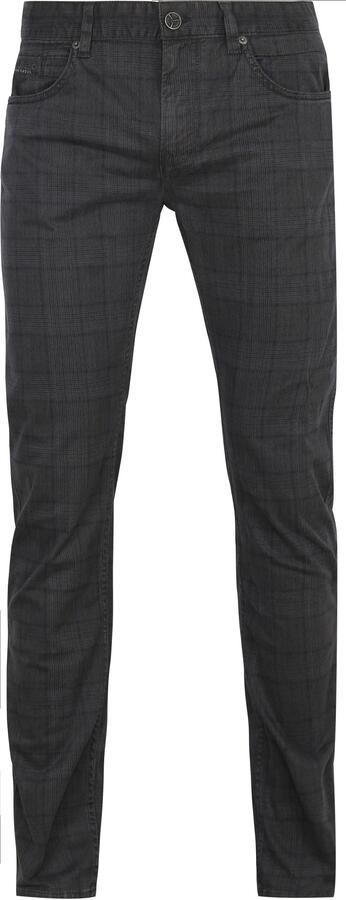 PME Legend Gedrukte Check Nightflight Slim Fit Jeans Gray Heren - Foto 6