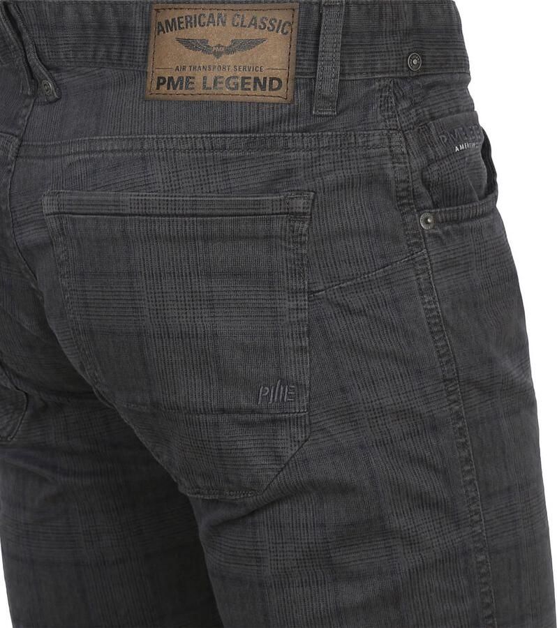 PME Legend Gedrukte Check Nightflight Slim Fit Jeans Gray Heren - Foto 3