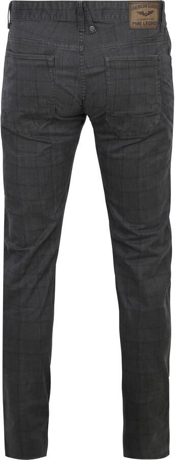 PME Legend Gedrukte Check Nightflight Slim Fit Jeans Gray Heren - Foto 5