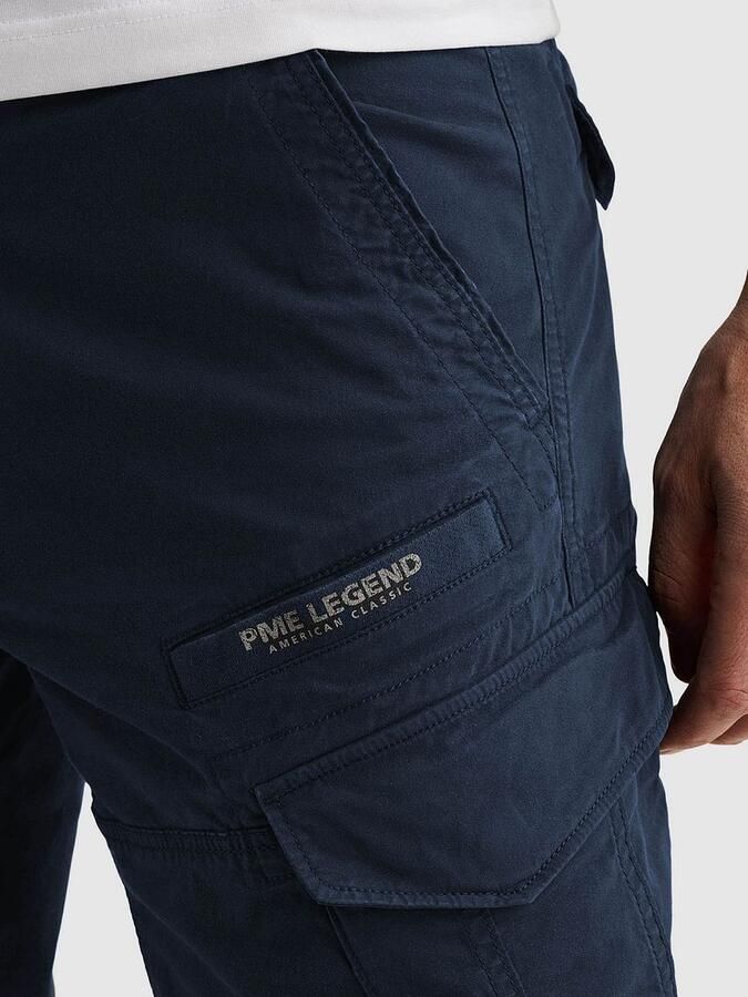 PME LEGEND Heren Broeken Nordrop Cargo Shorts Stretch Twill Donkerblauw - Foto 7