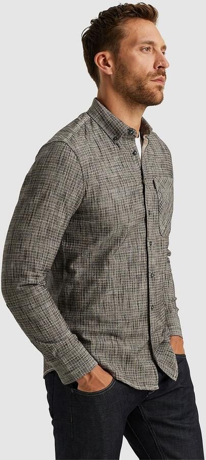 Pme legend Print On 2 Tone Slub Overhemd - Foto 4