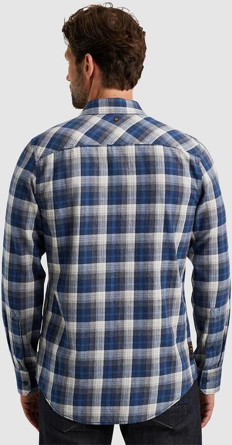 PME Legend Lange Mouw Twill Yarndyed Overhemd Blue Heren - Foto 4