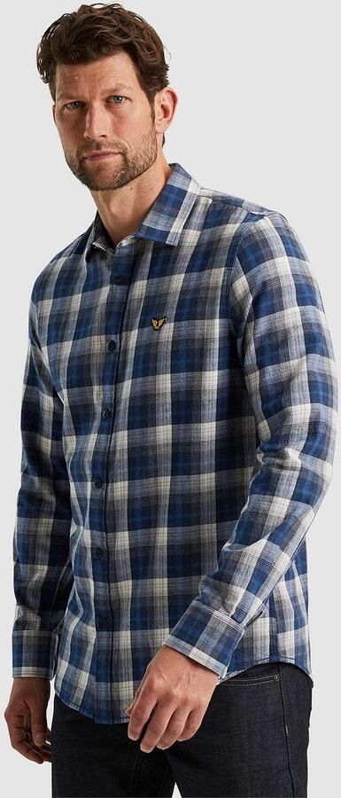 PME Legend Lange Mouw Twill Yarndyed Overhemd Blue Heren - Foto 5