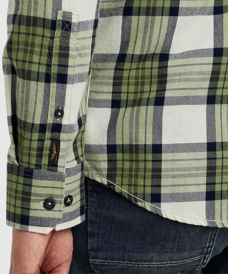 PME LEGEND Heren Overhemden Long Sleeve Shirt Ctn Twill Check Groen - Foto 3