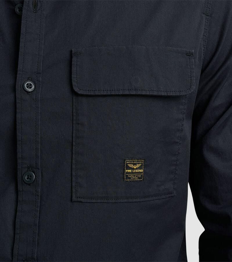 PME Legend Casual Twill Stretch Overhemd Lange Mouw Black Heren - Foto 2