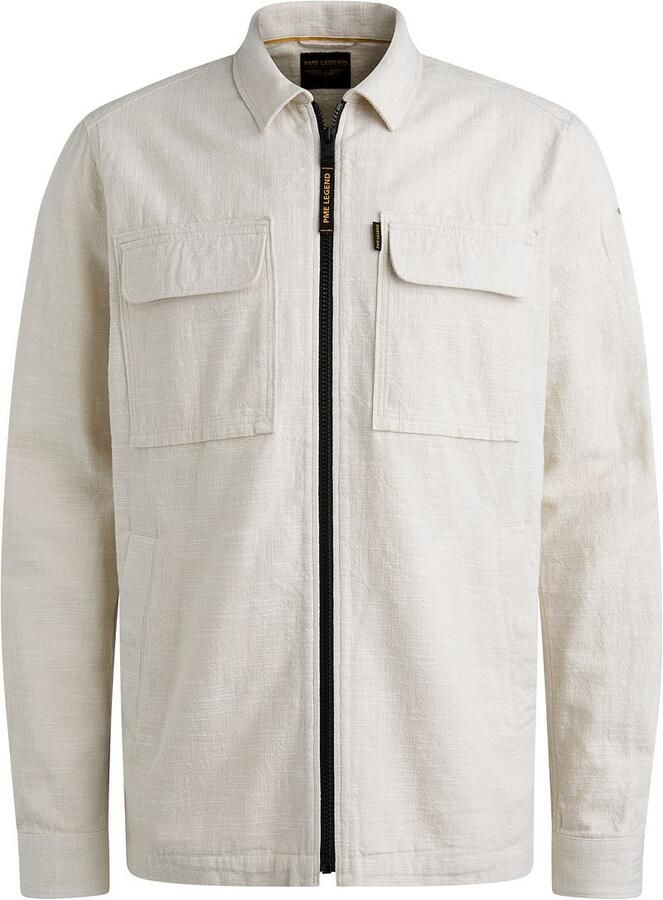 PME Legend Lange Mouw Slub Shirt Psi2502228 Beige Heren - Foto 5