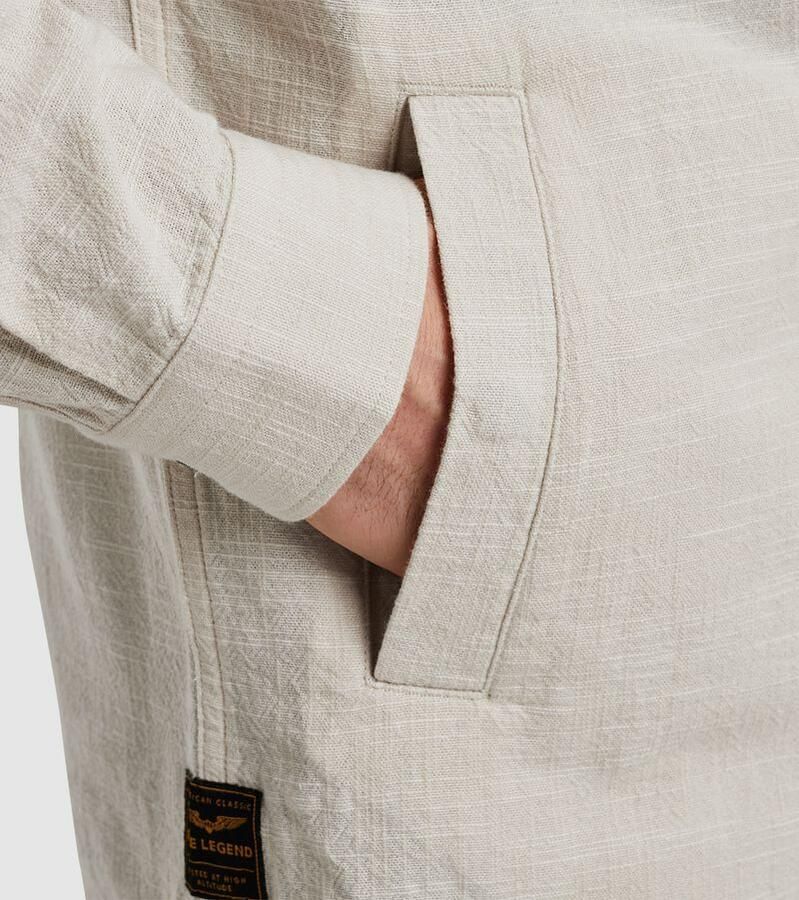 PME Legend Lange Mouw Slub Shirt Psi2502228 Beige Heren - Foto 7