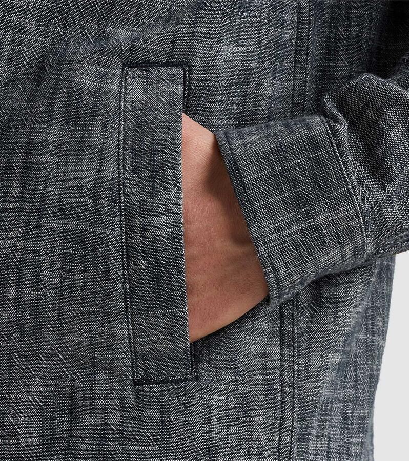 PME LEGEND Heren Overshirts Long Sleeve Shirt 2 Tone Slub Blauw - Foto 8