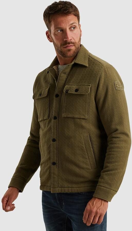PME Legend Overshirt Bold Waffle Dusky Groen - Foto 6