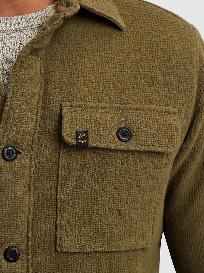 PME Legend Overshirt Bold Waffle Dusky Groen - Foto 2