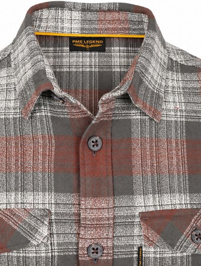 PME LEGEND Overshirt met ruitpatroon en borstzakken - Foto 7