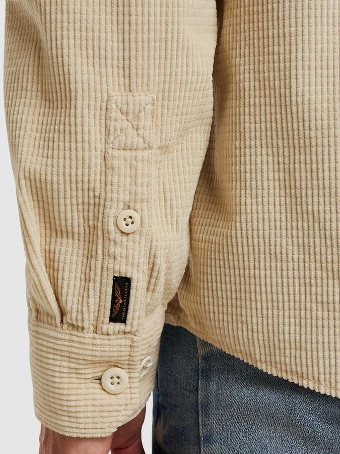 PME Legend Overshirt Dobby Corduroy Ecru - Foto 3