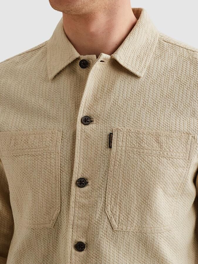PME LEGEND Heren Overshirts The Pete Structure Dobby Creme - Foto 6