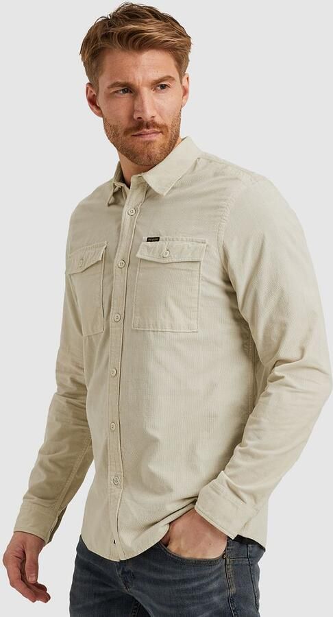 PME LEGEND Heren Overhemden Corduroy Shaved Square casual 2 Beige - Foto 8