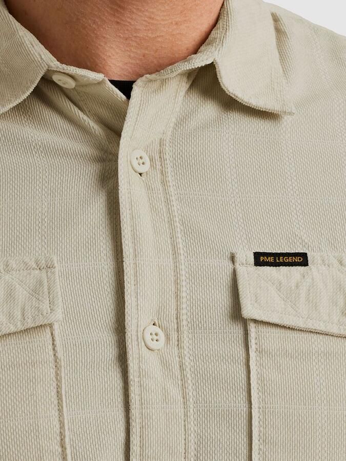 PME LEGEND Heren Overhemden Corduroy Shaved Square casual 2 Beige - Foto 7