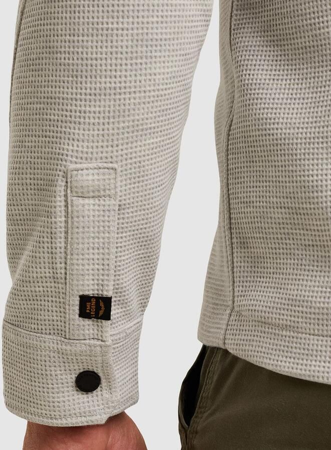 PME Legend overshirt met textuur lichtgrijs - Foto 7