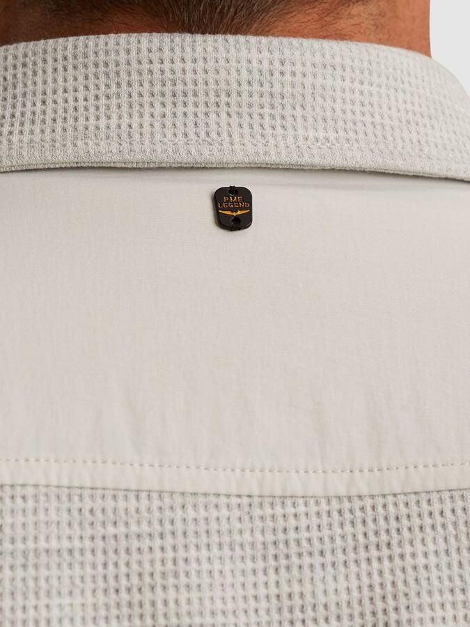 PME Legend overshirt met textuur lichtgrijs - Foto 6