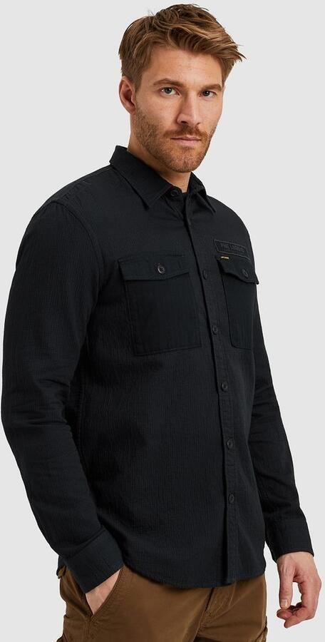 PME LEGEND Heren Overhemden Quilt Poplin Casual 2 Zwart - Foto 10