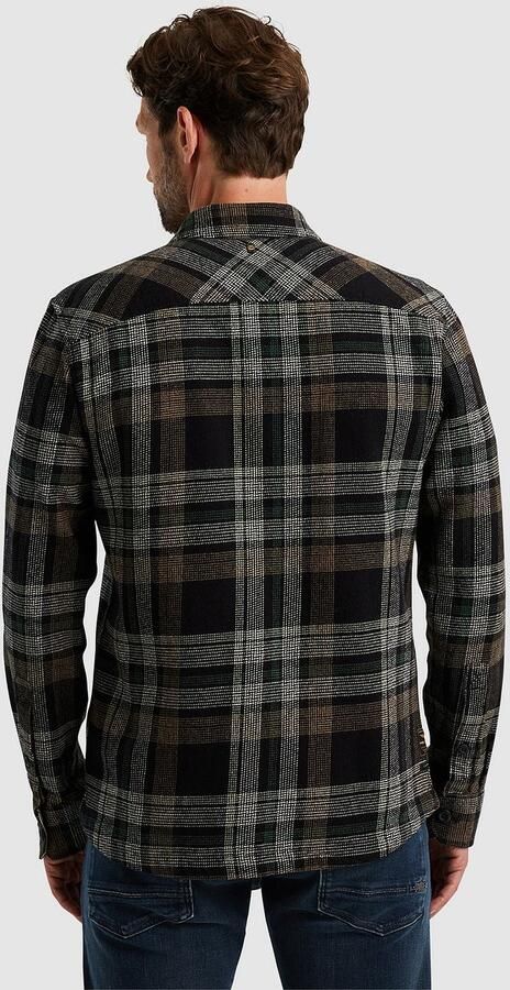 PME LEGEND Heren Overhemden Long Sleeve Shirt Ctn Big Check Wit - Foto 4