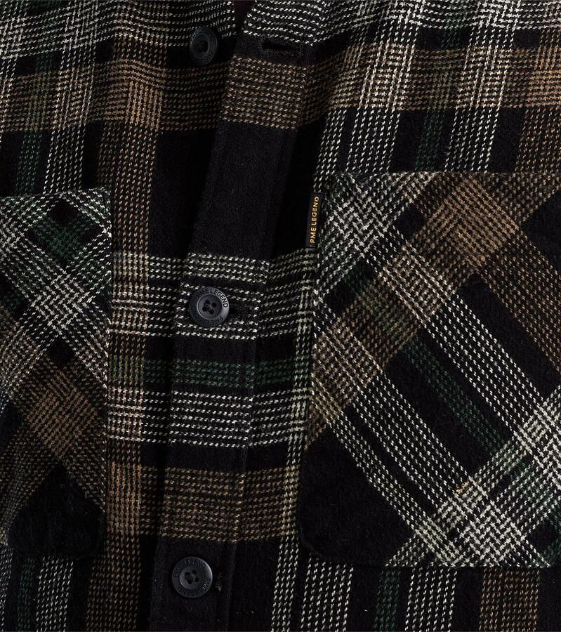 PME LEGEND Heren Overhemden Long Sleeve Shirt Ctn Big Check Wit