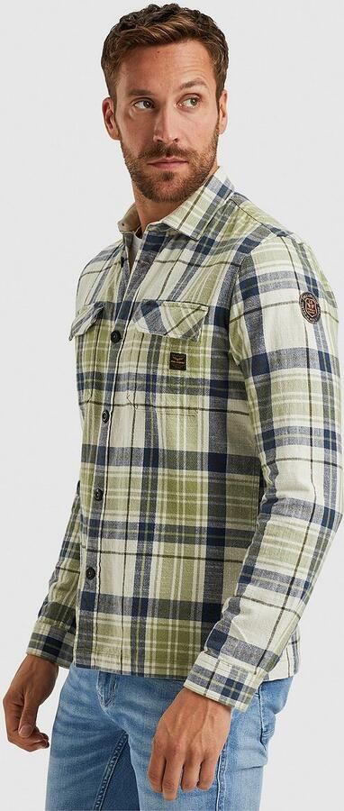 PME LEGEND Heren Overhemden Long Sleeve Shirt Ctn Yd Check Groen - Foto 6