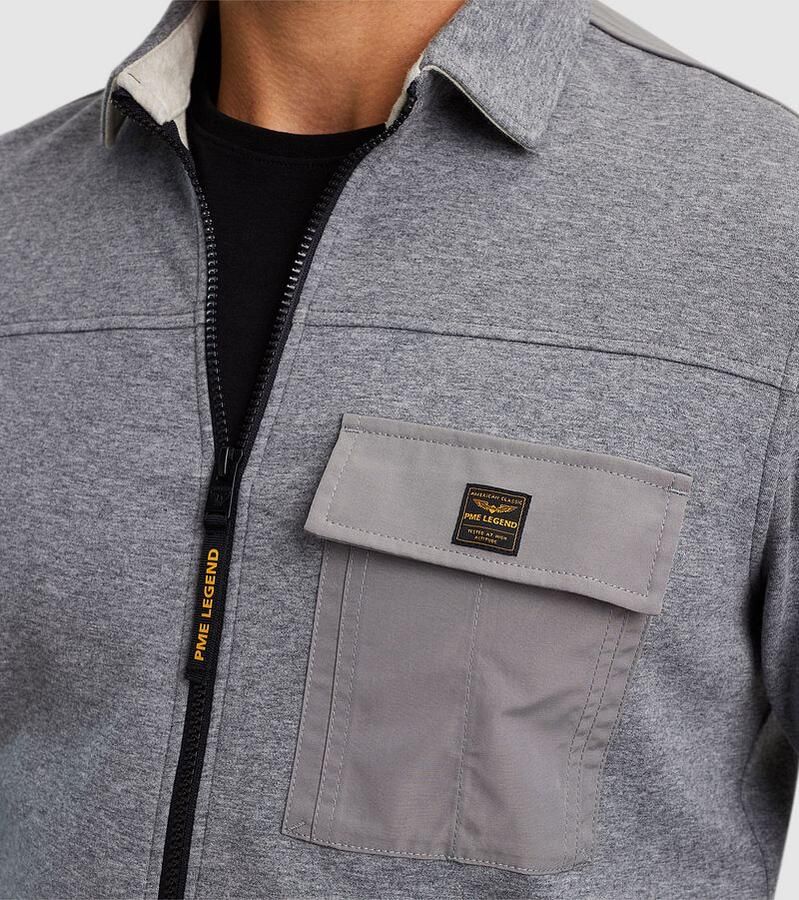 PME LEGEND Heren Overshirts Long Sleeve Shirt Spacer Sweat Wit - Foto 2