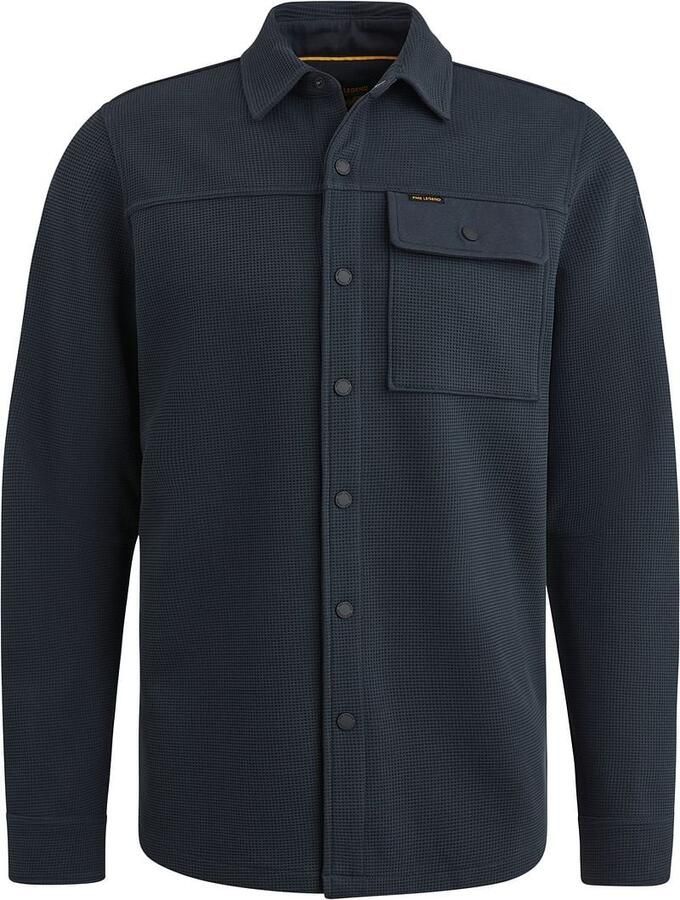 PME Legend Lange mouw shirt dubbelzijdig jersey Black Heren