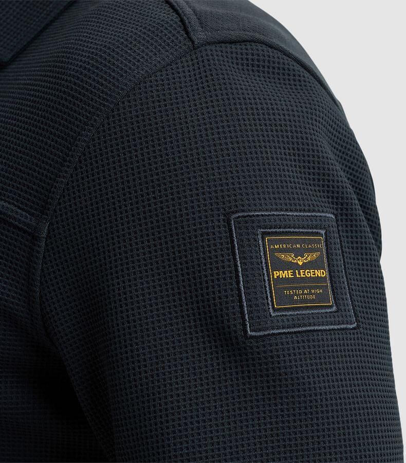 PME Legend Lange mouw shirt dubbelzijdig jersey Black Heren - Foto 3