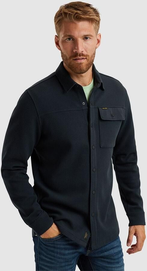 PME Legend Lange mouw shirt dubbelzijdig jersey Black Heren - Foto 5