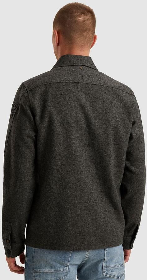 PME Legend Overshirt Wool Blend Herringbone Grijs - Foto 4