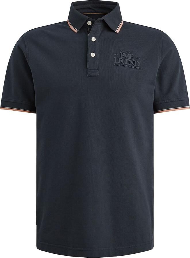 PME Legend Piqué Poloshirt Carbon Navy