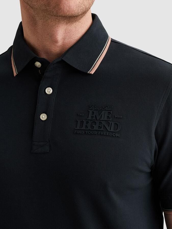 PME Legend Piqué Poloshirt Carbon Navy - Foto 2