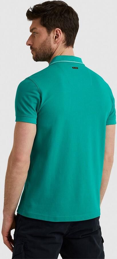 PME Legend Stretch Pique Polo Shirt Green Heren - Foto 6