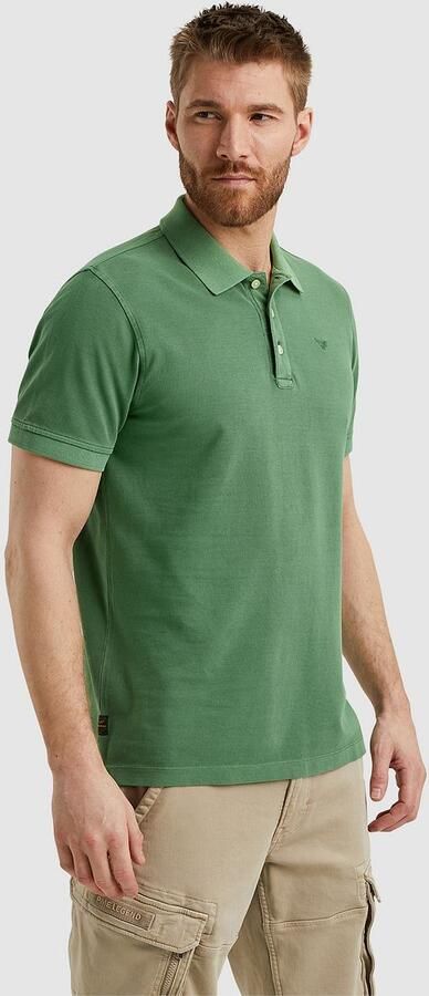 PME LEGEND Heren Polo's & T-shirts Short Sleeve Polo Pique Garment Dye Groen - Foto 3