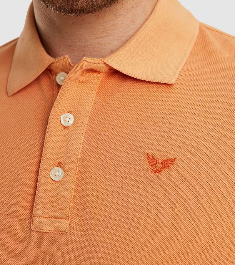 PME LEGEND Heren Polo's & T-shirts Short Sleeve Polo Pique Garment Dye Oranje