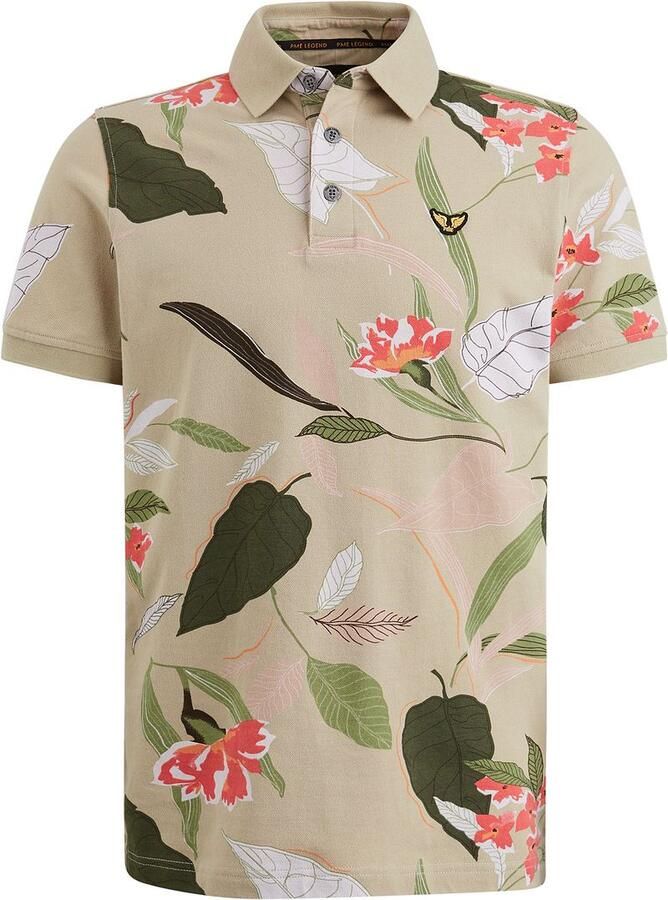 PME Legend Gedrukte Piqué Korte Mouw Polo Multicolor Heren