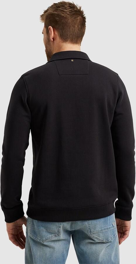 PME LEGEND Heren Truien & Vesten Half Button Collar Soft Brushed Fleece Zwart - Foto 3