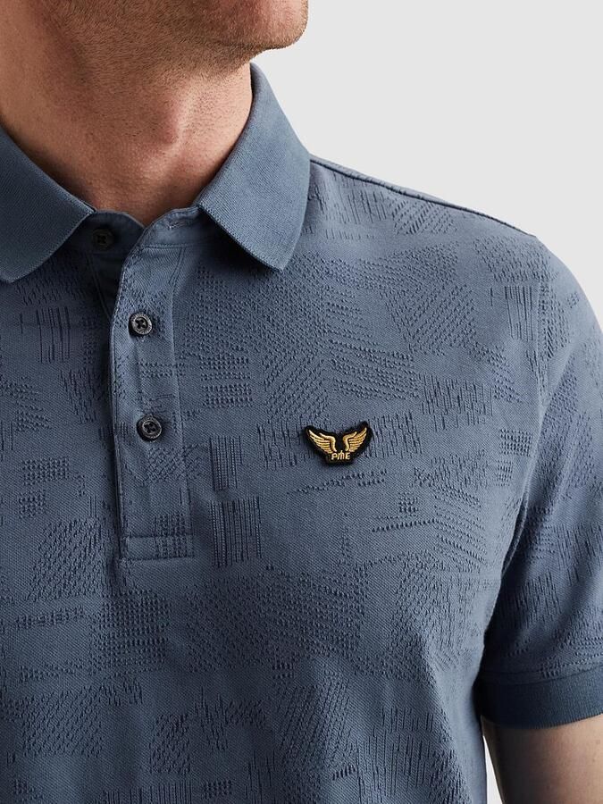 PME LEGEND Heren Polo's & T-shirts Jacquard Jersey Blauw - Foto 6