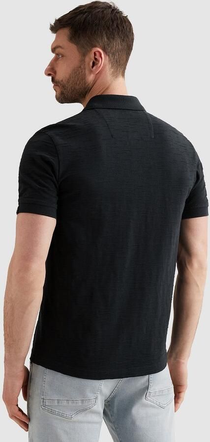 PME LEGEND Polo van jersey met jacquard patroon - Foto 4