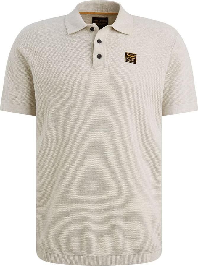 PME Legend Poloshirt Knitted Structure Ecru - Foto 3