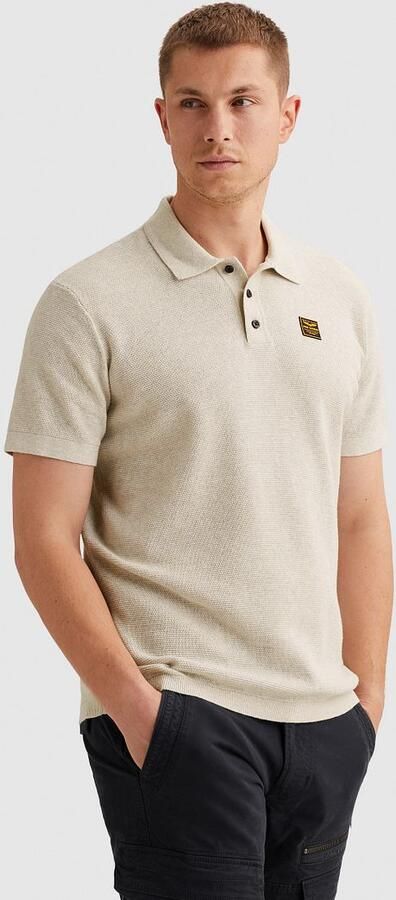 PME Legend Poloshirt Knitted Structure Ecru - Foto 6