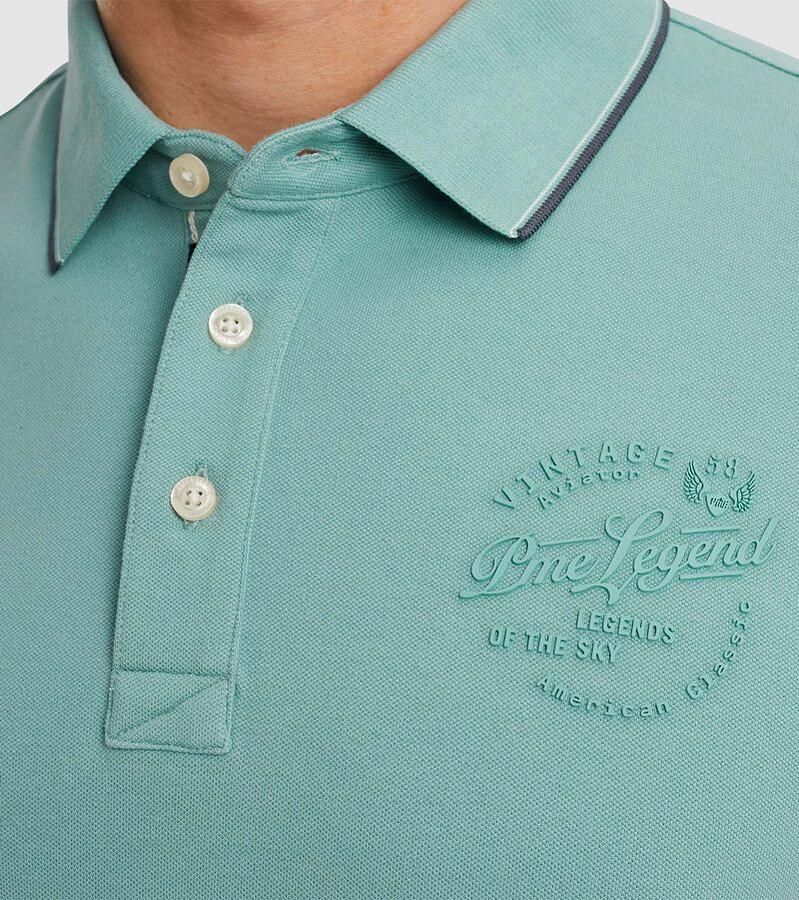 PME LEGEND Heren Polo's & T-shirts Stretch Pique Package Blauw - Foto 7
