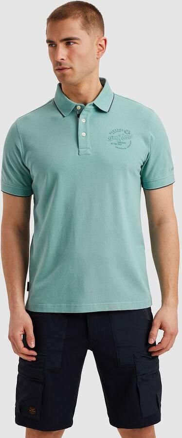 PME LEGEND Heren Polo's & T-shirts Stretch Pique Package Blauw - Foto 9